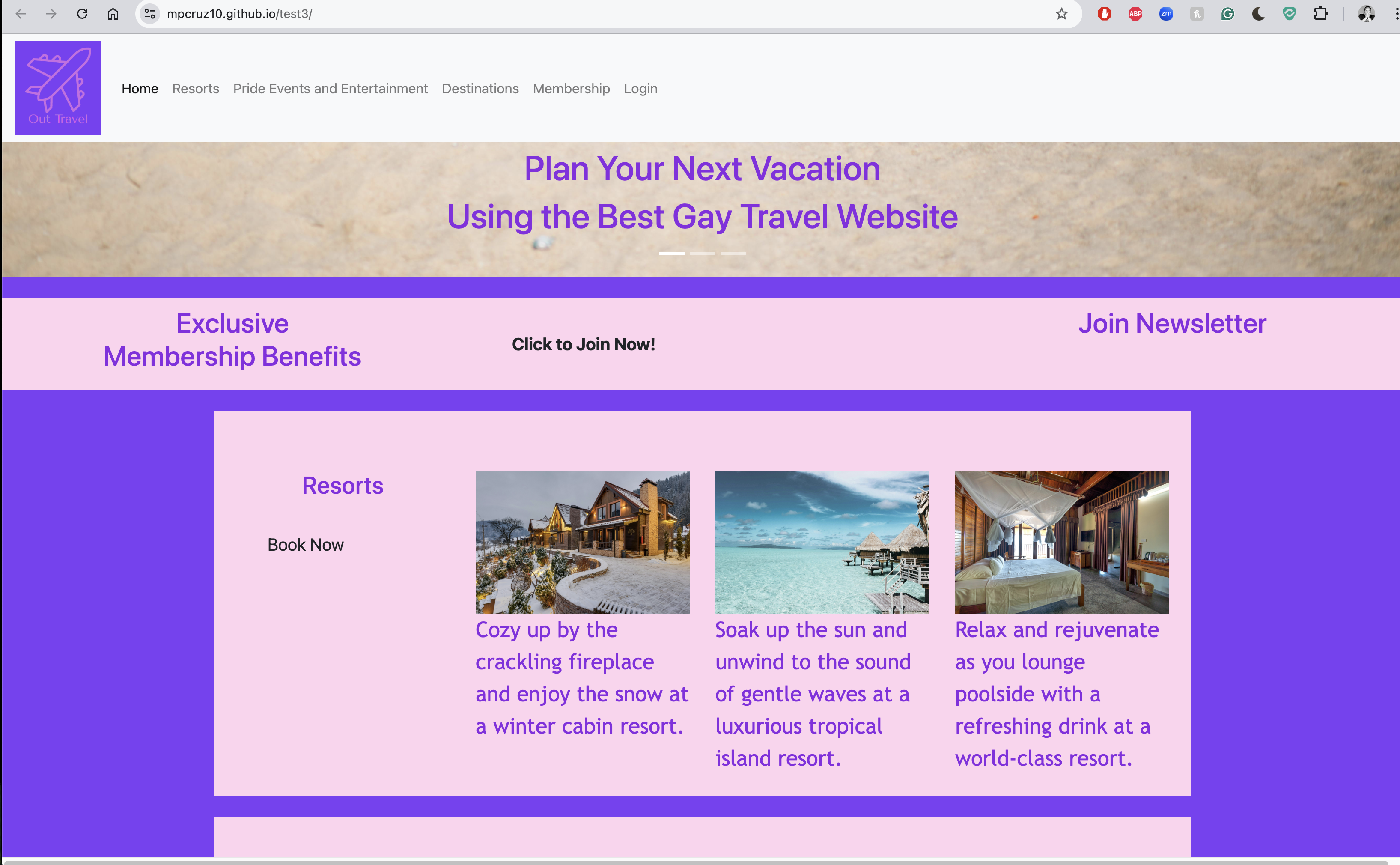 Gay Travel Website